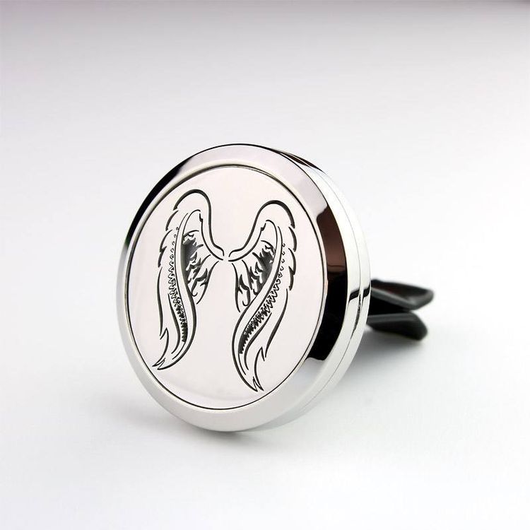 Morella Engelsflügel Halskette - Edelstahl Kette 70cm Mit Klangkugel Anhänger