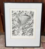 Lithografie / abstraktes Werk signiert 1986       (ID M489)