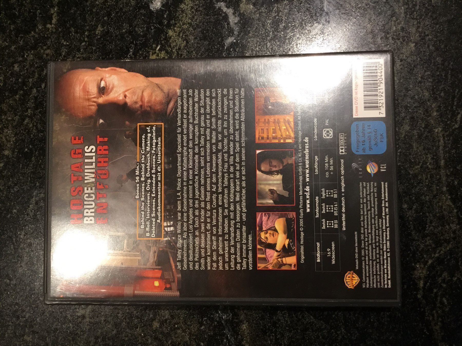 Tutti i DVDs: HOSTAGE - ENTFÜHRT – Usato da Reichenbach im Kandertal venduto da Cellobello11 1