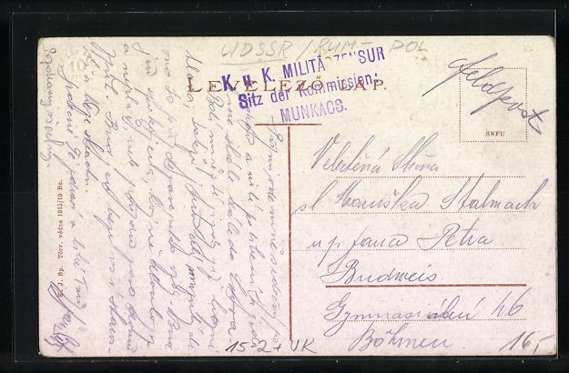 Foto & Poster: Munkács, Zeppelin und Ballon über dem  – Usato da Berlin venduto da bartko-reher 1