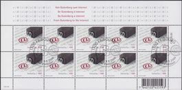 2009, Nr.1311 Zierbogen (Gutenberg) mit Ersttags-Stempel.