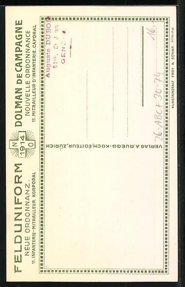 Foto, Lettere & Cartoline: Schweizer Felduniform, Neue Ordonnanz, I – Usato da Berlin venduto da bartko-reher 1