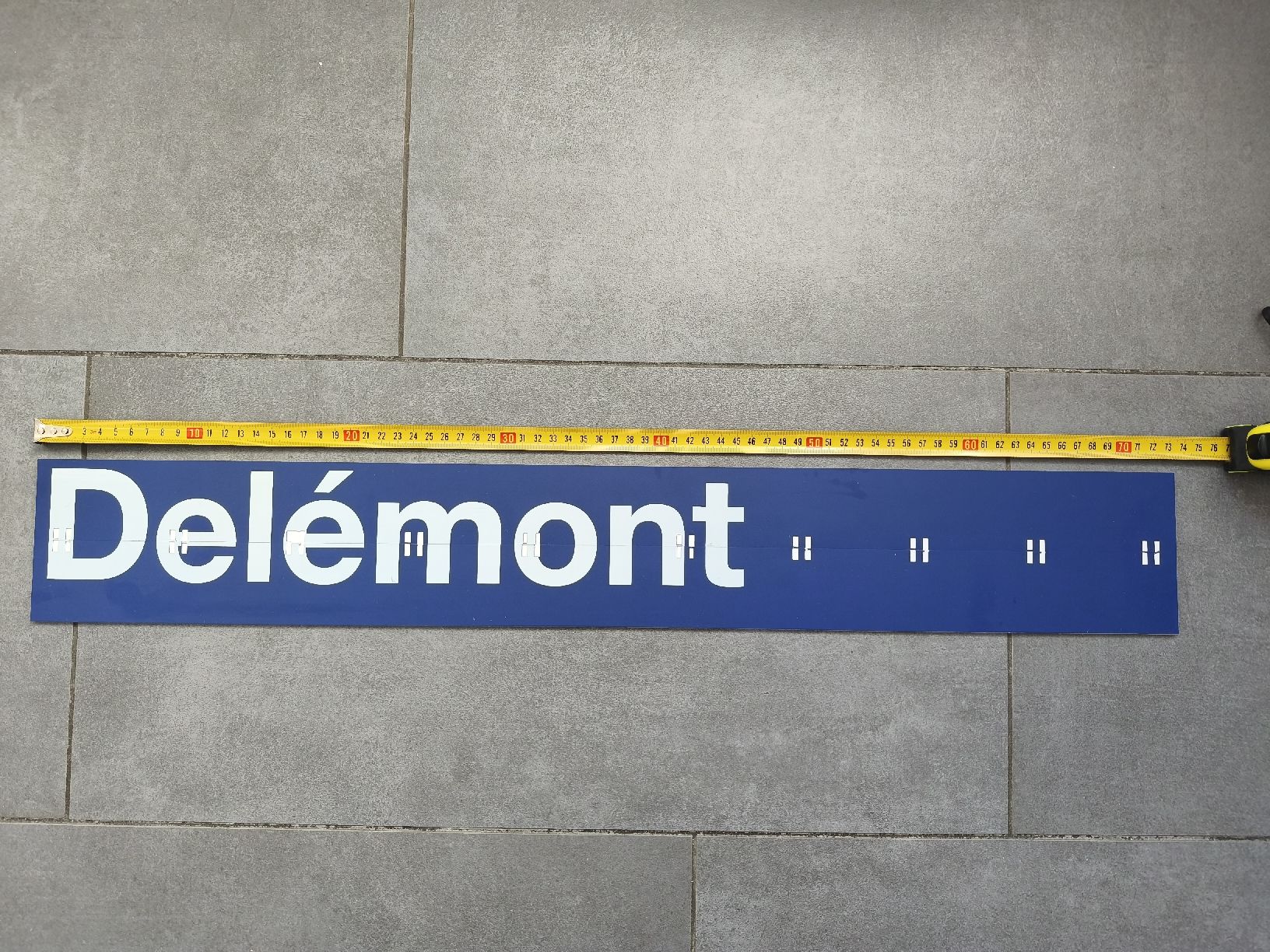 SBB/CFF/FFS Schilder: Panneau CFF Delémont – Gebraucht aus Genève von lnicoGE