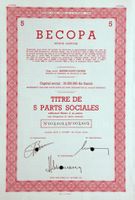 BECOPA SA, Rhode-Saint-Genese - 1970