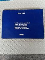 Fiat 131, Reparatur - Richtzeiten 1981