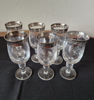 Murano Medici Sekt/ Cocktailgläser Platinrand Pantografie