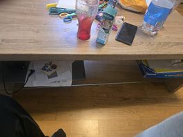 3teilige Wohnwand/Salontisch und Kommode alles passend