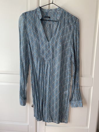 NEU Marco Polo Kleid Tunika Blusenkleid blau 34