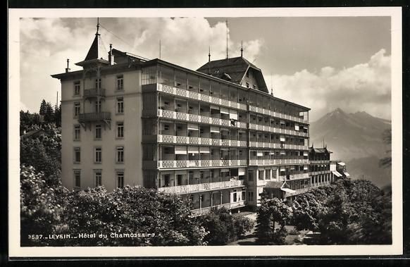 Cartoline postali: AK Leysin, Hotel du Chamossaire – Usato da Berlin venduto da bartko-reher