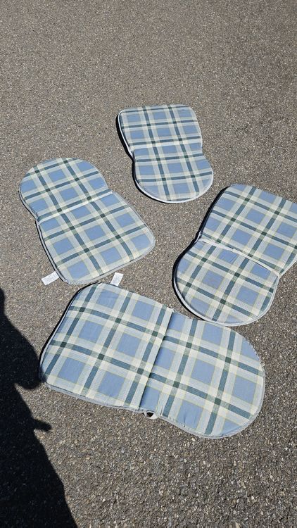 Outdoor-Kissen 'Sealife' – Kariertes Stuhlkissen Für Garten & Wohnzimmer, Waschbar