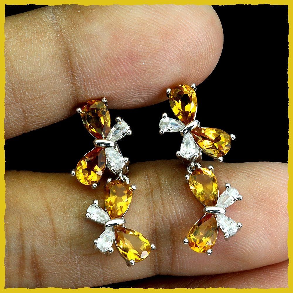 Boucles d'oreille: Schmetterlinge Citrin Ohrhänger 925 Silber – Neuf avec emballage d'origine à Oberglatt ZH par Goldfee1 2
