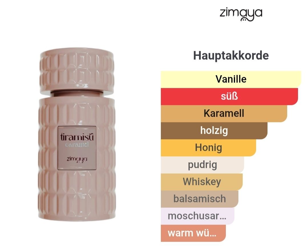 Parfum & Eau de Toilette: ZIMAYA Tiramisu Caramel – Neu (gemäss Beschreibung) aus Winterthur von Je. 3