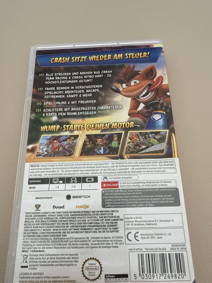 Nintendo Jeux: Case ohne Spiele Nintendo Switch FIFA 23 & CTR Crash Team – D'occasion à Steinach par Giusep7 4