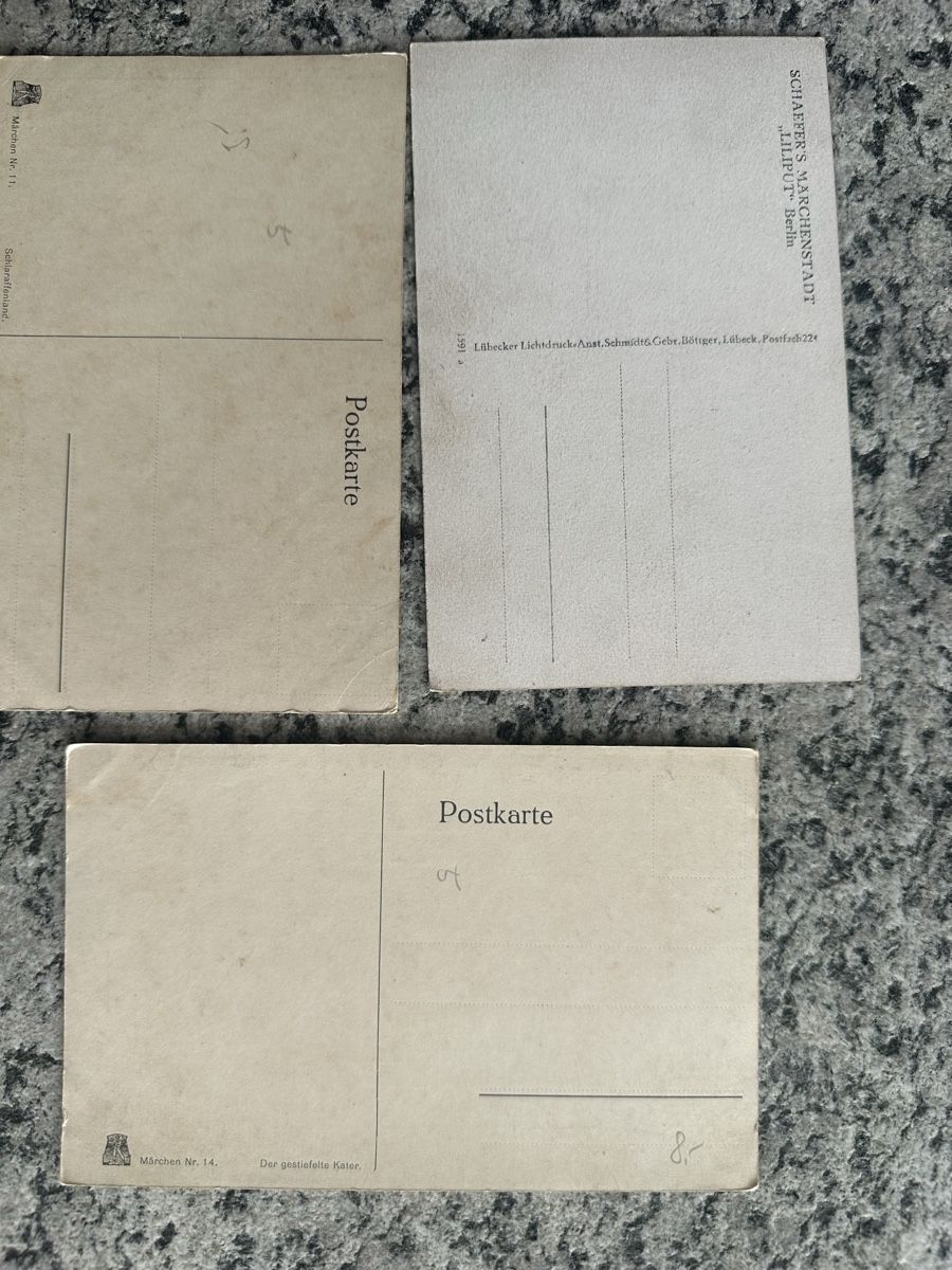 Cartoline postali: 3 Märchen -Karten – Usato da Wettingen venduto da Phibras 1