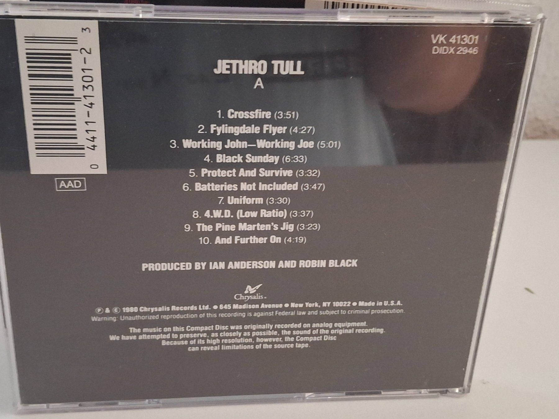 CDs: CD Jethro Tull -  A – D'occasion à Aarberg par Jackup1 1