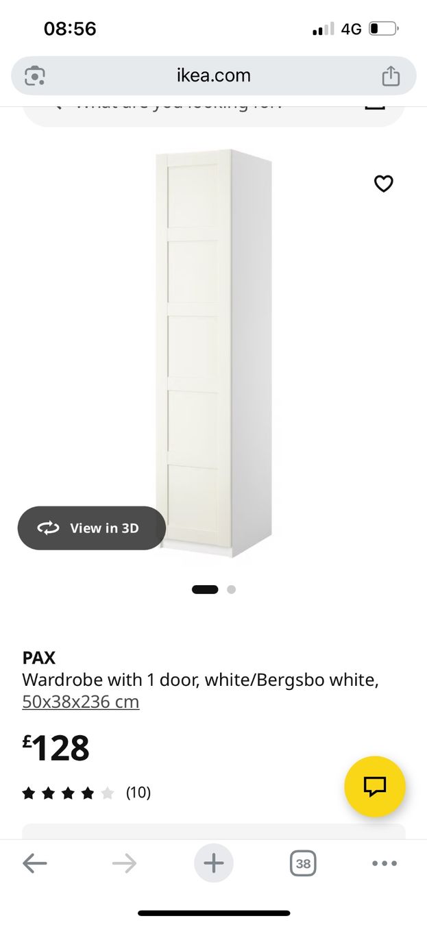 Ikea Armadi: Ikea PAX Wardrobe Cabinet - White, great Condition – Usato da Zürich venduto da mai_sxv7 8