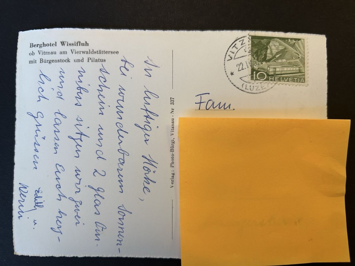 Cartoline postali: Vitznau Berghotel Wissifluh – Usato da Fanas venduto da Alessio11 1