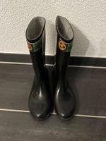 Schwarze Gummistiefel Grösse 37 (gross geschnitten, wie neu)