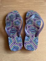 Havaianas Flip-Flops Damen Gr. 37-38 Farbe violett gemustert