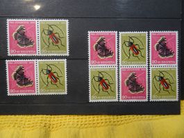 1953 PRO JUVENTUTE POSTFRISCH AUS ORGINALBOGEN ZUSAMMENHÄNG: