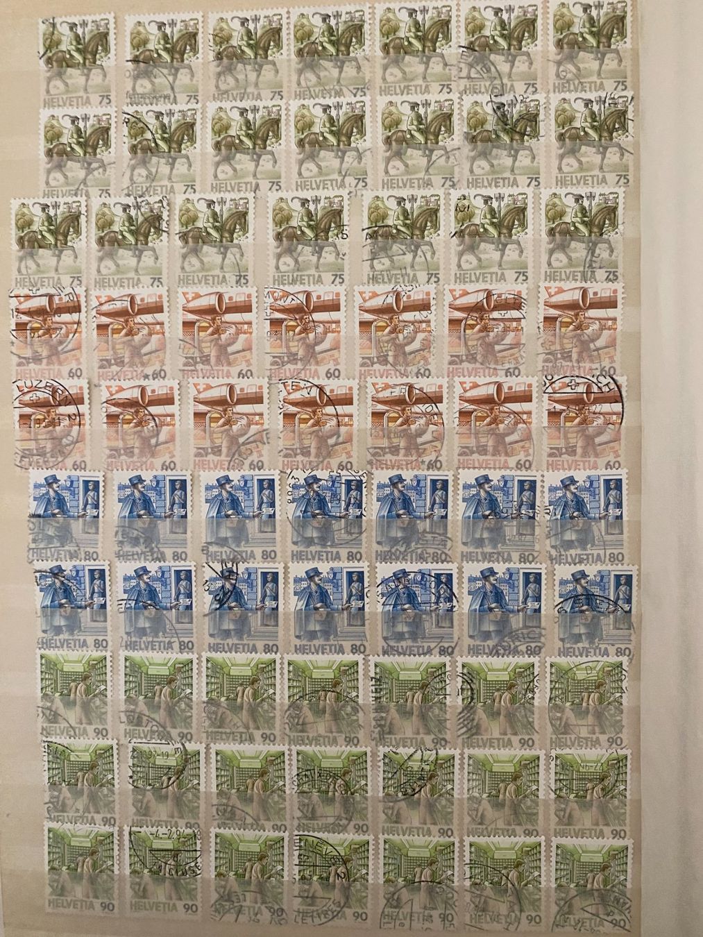 Alle Briefmarken: Schweizer Briefmarken postbeförderung – Gebraucht aus matten b. interlaken von jfran17