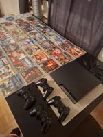 PS 3 Konsole mit 41x Spielen und 4x Controller. Ab 1Fr.