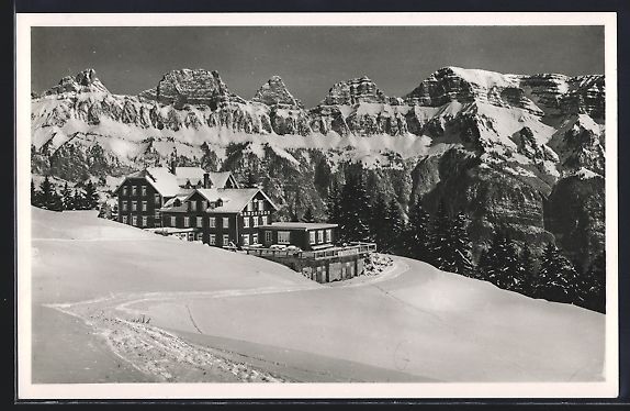 Ansichtskarten: Flumserberg, Hotel Gamperdon im Winter – Gebraucht aus Berlin von bartko-reher