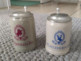 Bayrische Bierkrüge, Bierhumpen, Hochzeitsgeschenk,  neu