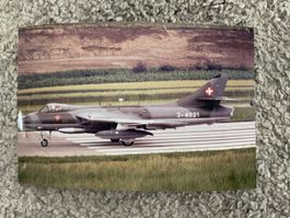Foto Hawker Hunter der Schweizer Luftwaffe  13 x 18 cm