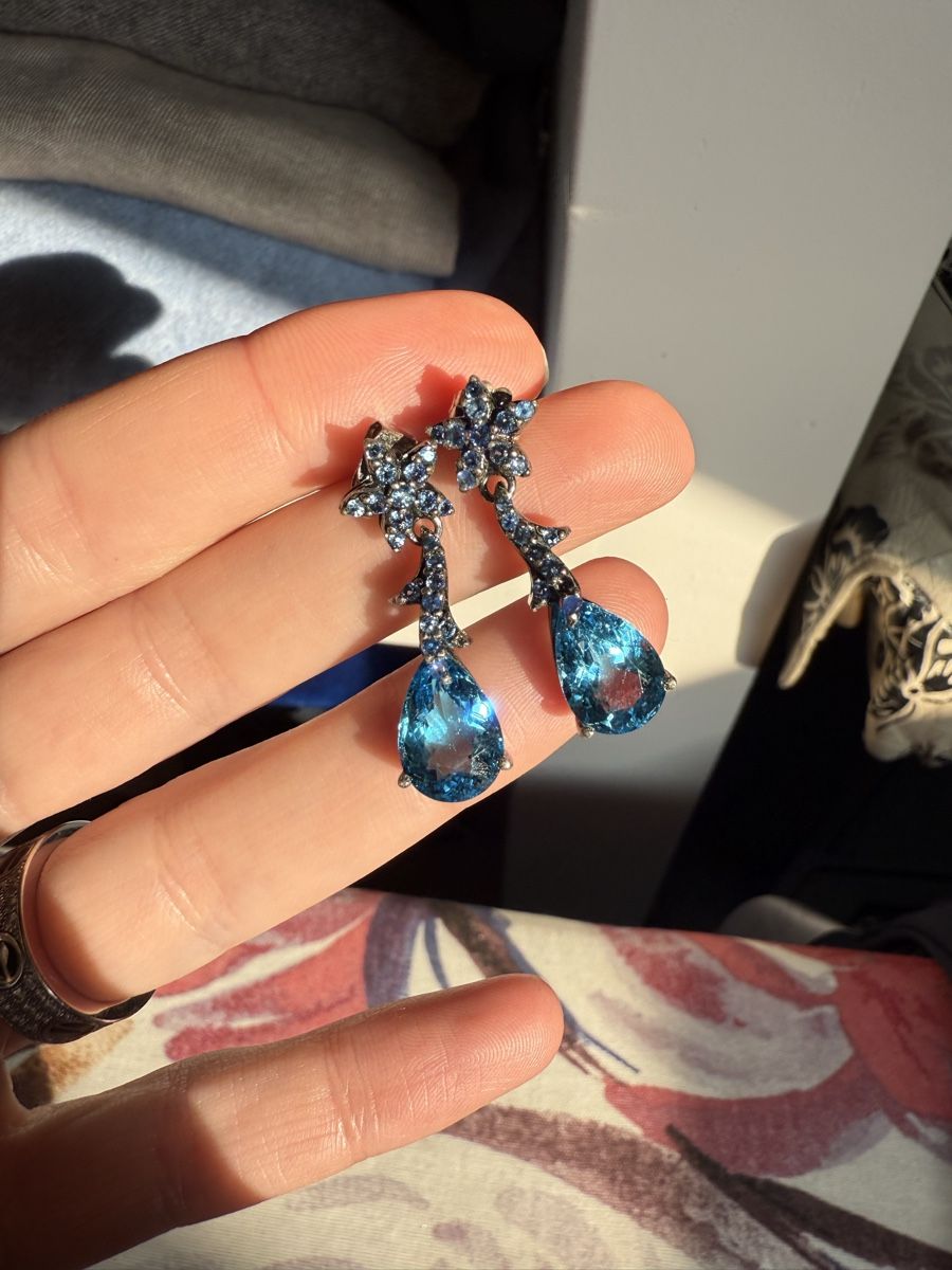 Ohrringe & -stecker: Silver topaz earrings – Gebraucht aus Barna von orbuyorcry 4