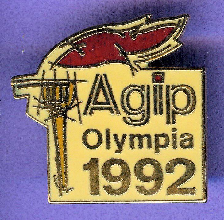 Placchette & Badge: Agip  Olympia 1992 – Usato da Winterthur venduto da Sammleroase