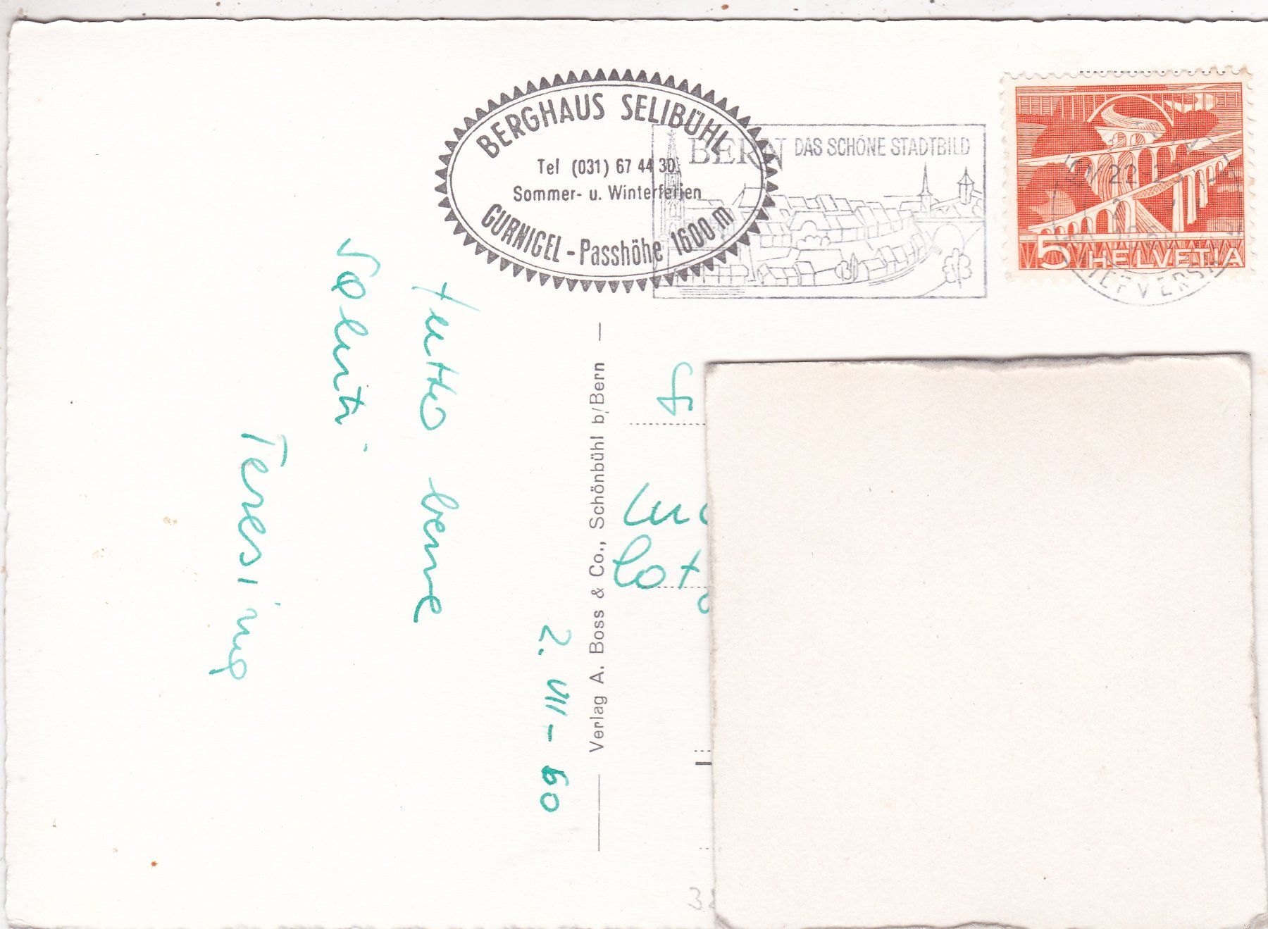 Ansichtskarten: Gantrisch 1960 – Gebraucht aus Herisau von Lisegrat2008 1