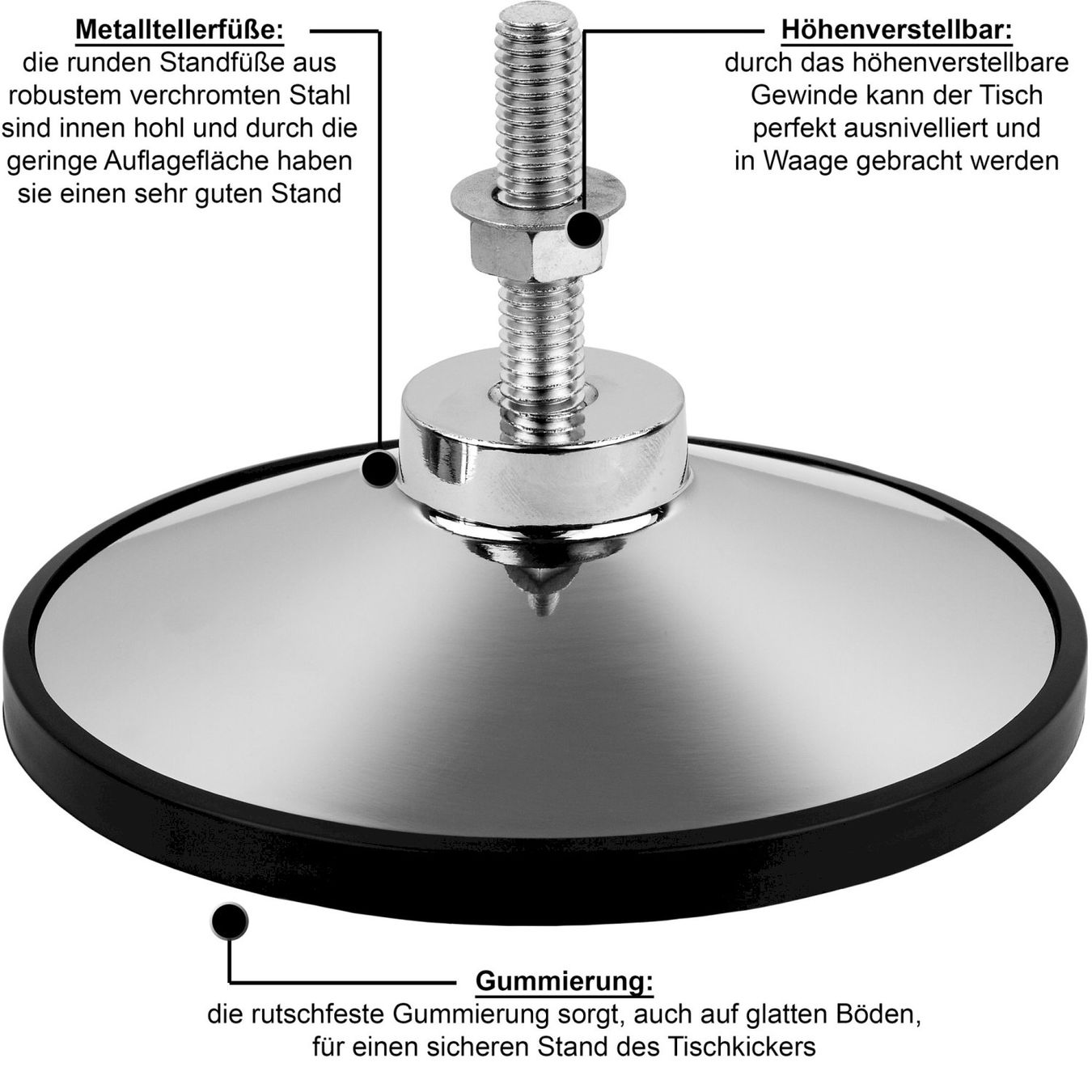 Giochi: TUNIRO Tischkicker BASIC Schwarz – Nuovo e nell'imballaggio originale da Bottighofen venduto da zaap 3