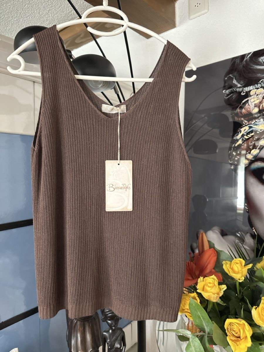 Top: Brauner TOP von Boutique Blancanieves – Nuovo e nell'imballaggio originale da Erlinsbach venduto da endryas