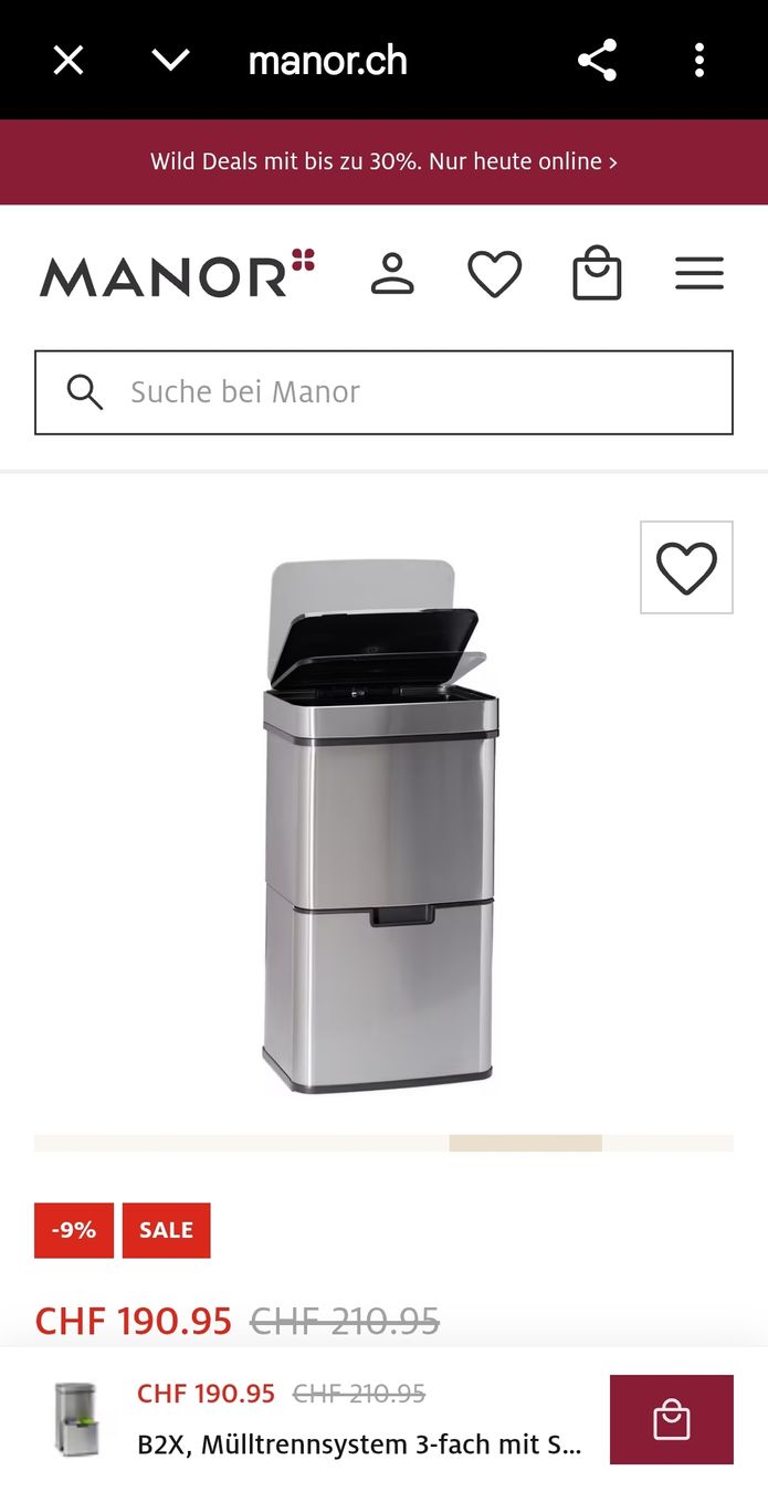 Abfalleimer: poubelle de tri neuve  – Neu und originalverpackt aus Estavayer-Le-Lac von zazadavidson 1