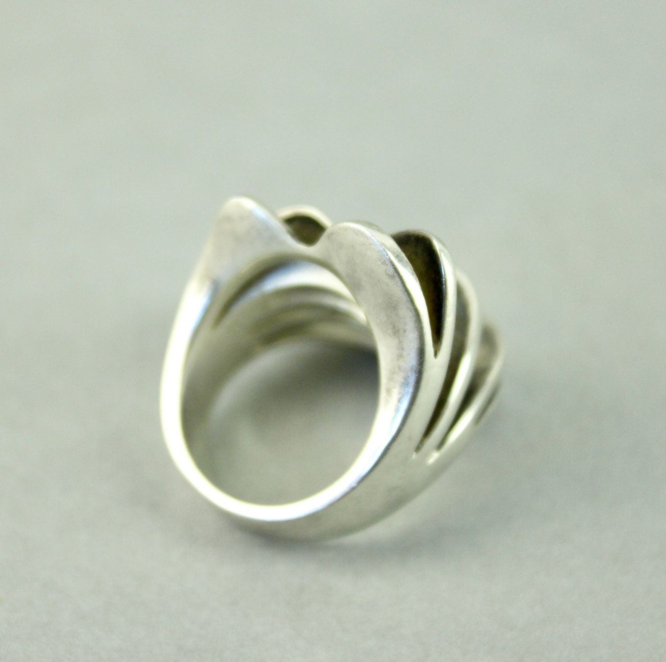 Ringe: FÄCHERRRING "AUSSERGEWÖHNLICH" SILBER 925. VINTAGE. – Gebraucht aus Grandcour von Flowerstyle 5