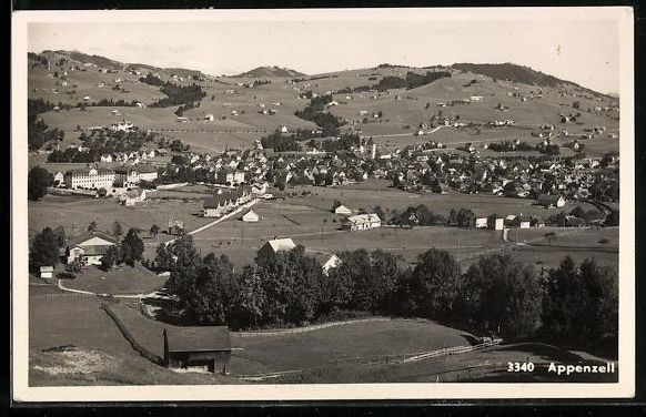 Cartoline postali: Appenzell, Ortsansicht aus der Vogelscha – Usato da Berlin venduto da bartko-reher