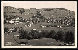 Appenzell, Ortsansicht aus der Vogelscha