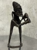 Skulptur afrikanisch Vintage Messing Musiker Deko CHF 1
