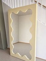 Gustaf Westman Curvy Mirror  Pale yellow