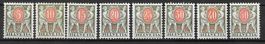 Nachportomarken Serie 42 - 49 * 1924 - 1926