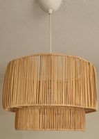 Zweistufige Rattan-Pendelleuchte, wie neu