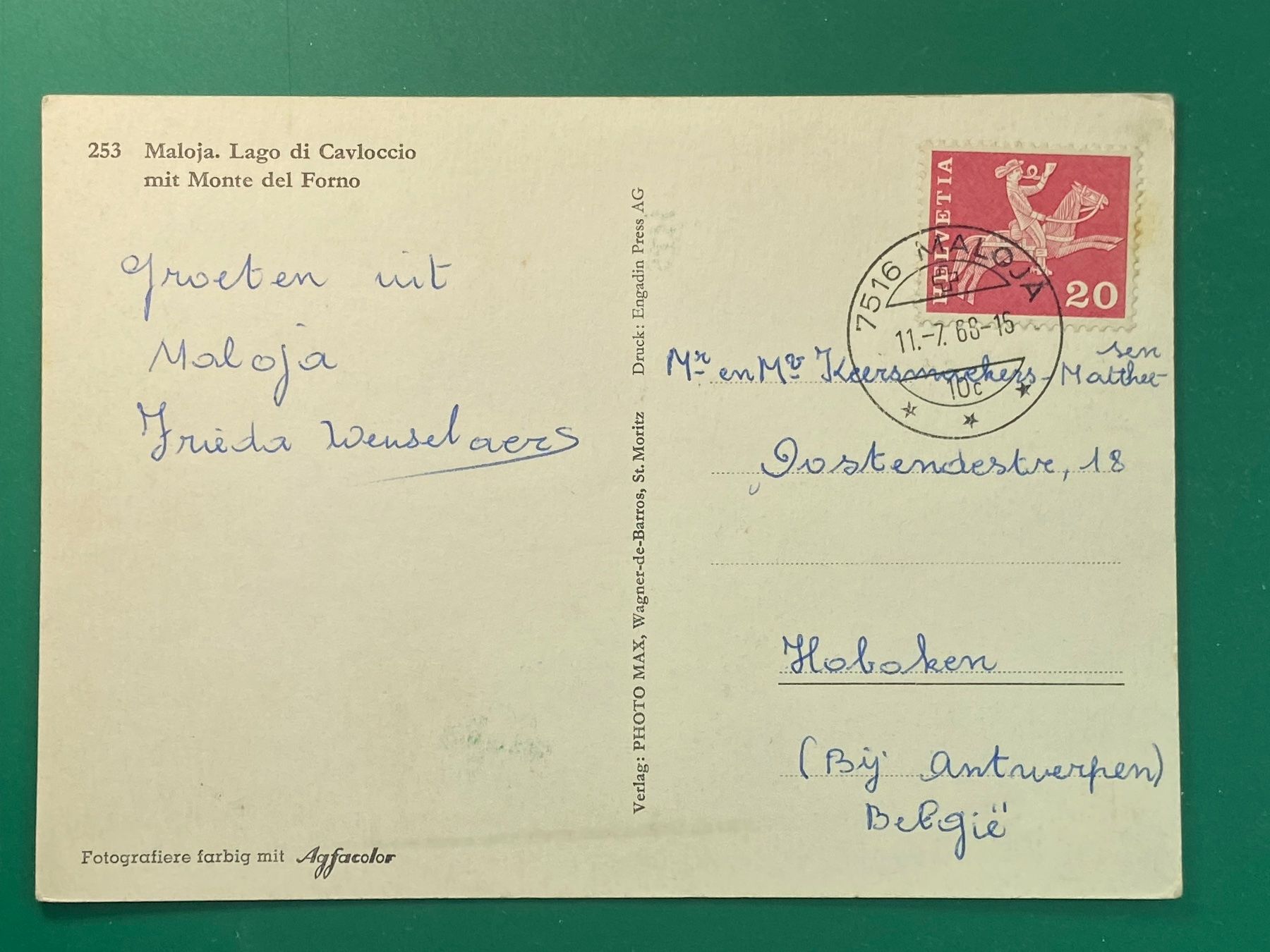 Cartoline postali: Maloja - Lago di Cavloccio – Usato da Steg VS venduto da _vinci_ 1