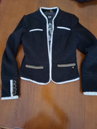 DEPT Jacke schwarz weiss Gr. S Kurzjacke Herbst Winter