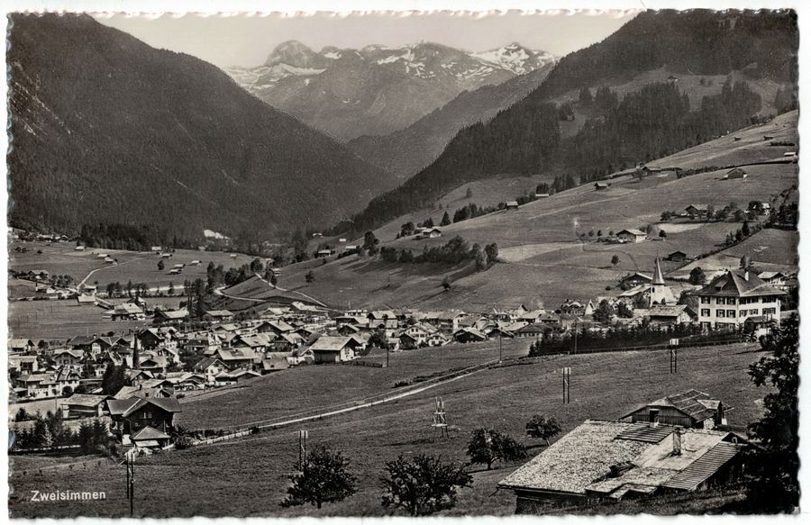 Cartoline postali: Zweisimmen, gelaufen 1940 – Usato da Frauenfeld venduto da POML