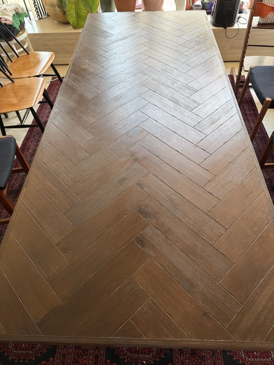 Tavoli: Dining Table Dutchbone 220x90 cm Wood Herringbone – Usato da Zürich venduto da fan_z5fl 4