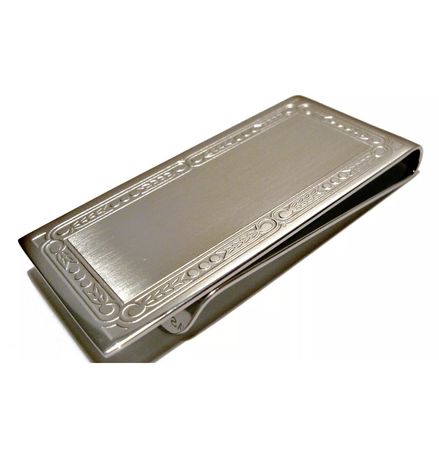 GELDKLAMMER EDELSTAHL MONEY CLIP GELDCLIP SILBERFARBEN
