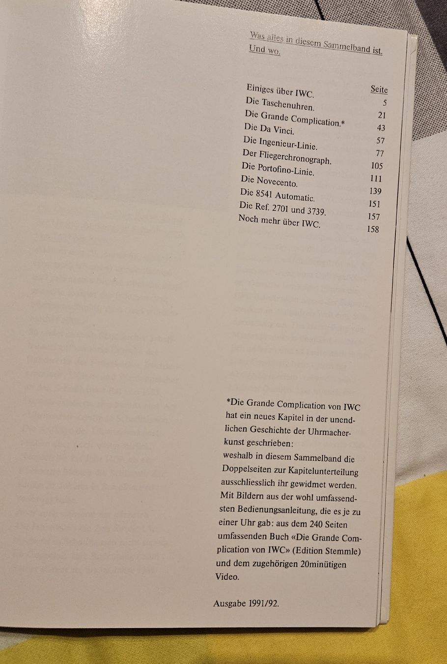 Bücher: IWC Uhren Sammelband 1991 – Neu (gemäss Beschreibung) aus Dachsen von Topparts1 1