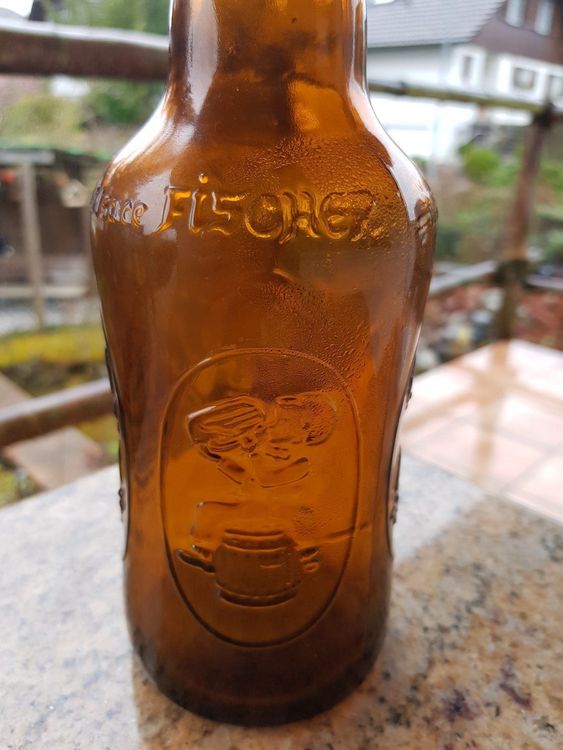 Vintage Fischer Biere dAlsace Brown Bouteille de bière française