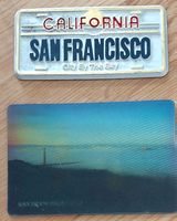 2x San Francisco Magnet mit Golden Gate Bridge als Souvenir.